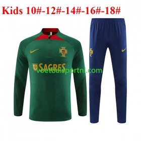 Portugal Kind Groente Trainings Sweatshirt Pak 2023-24